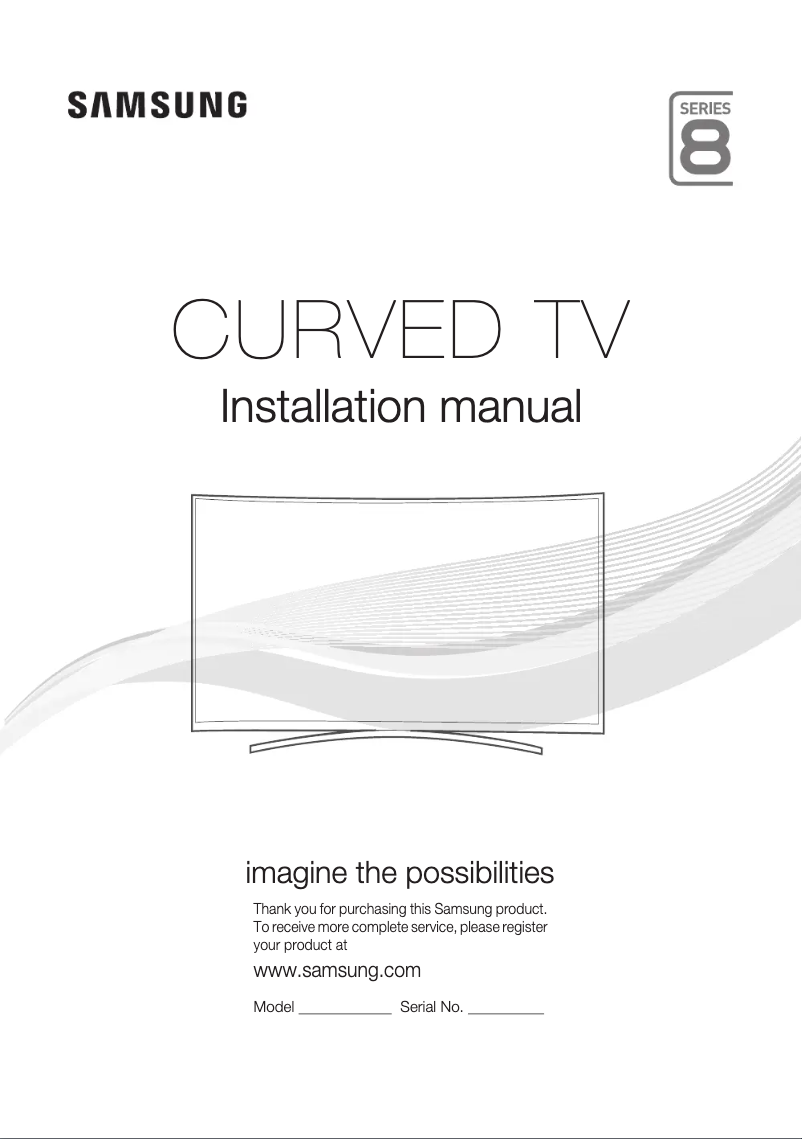 Page 1 de la notice Manuel utilisateur Samsung HG65AC890VJ