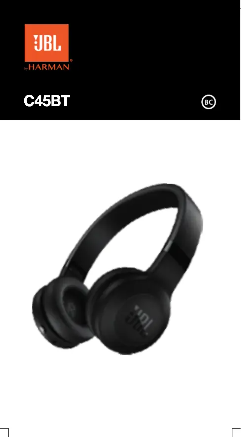 Image de la première page du manuel de l'appareil C45BT