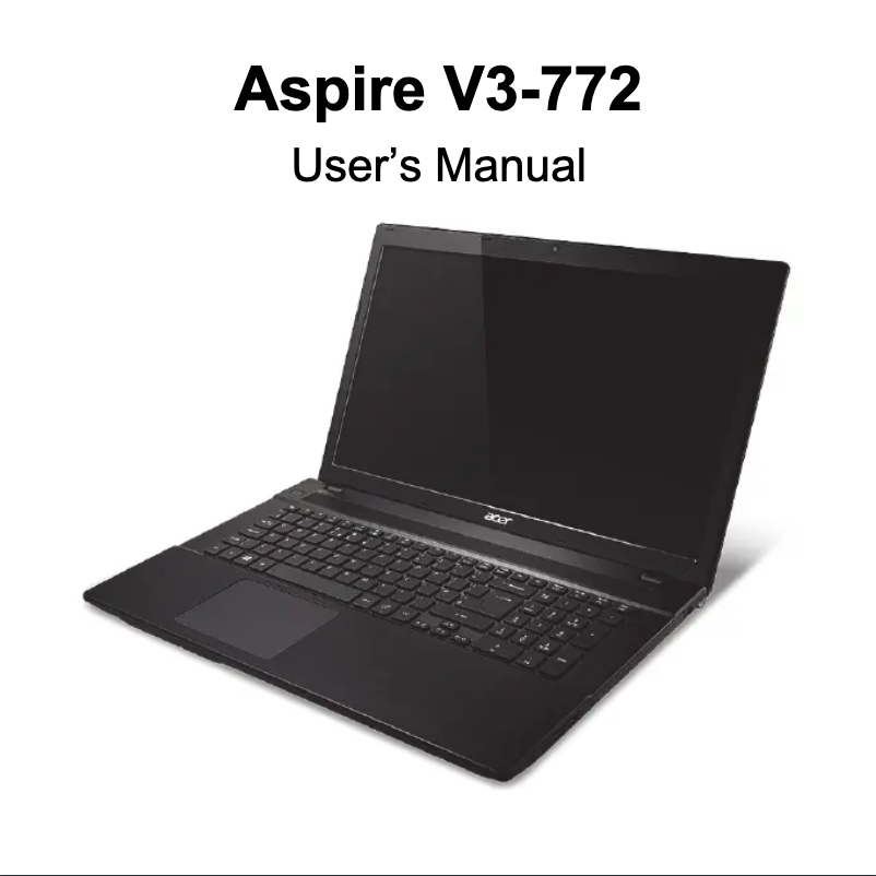 Page n°1 - Manuel utilisateur Acer Aspire V3-772