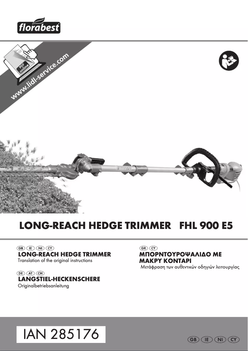 Image de la première page du manuel de l'appareil FHL 900 E5