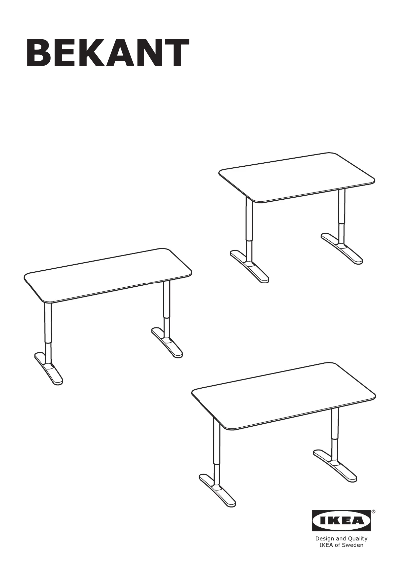 Page 1 de la notice Manuel utilisateur Ikea BEKANT 302.529.11