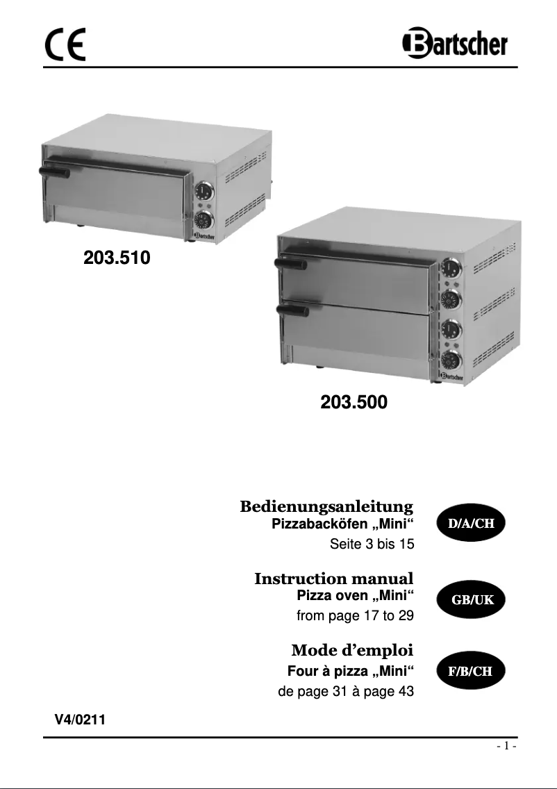Image de la première page du manuel de l'appareil Mini 1
