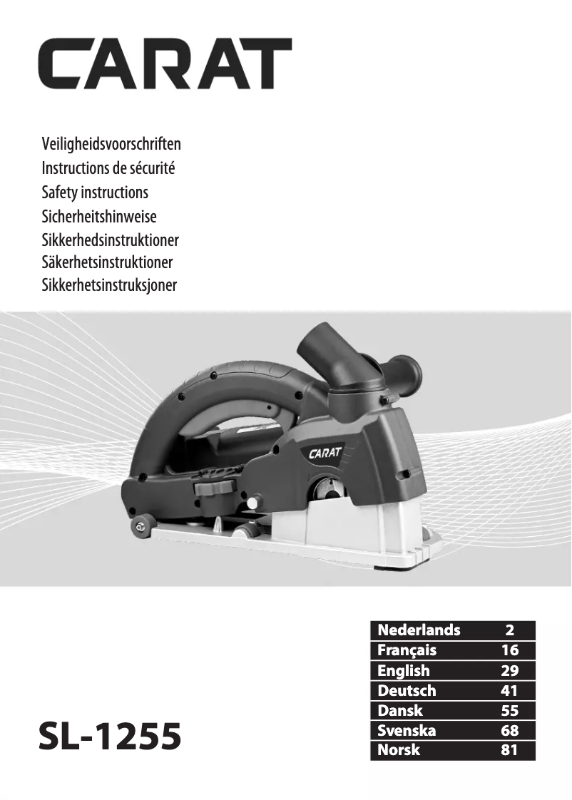 Image de la première page du manuel de l'appareil SL-1255
