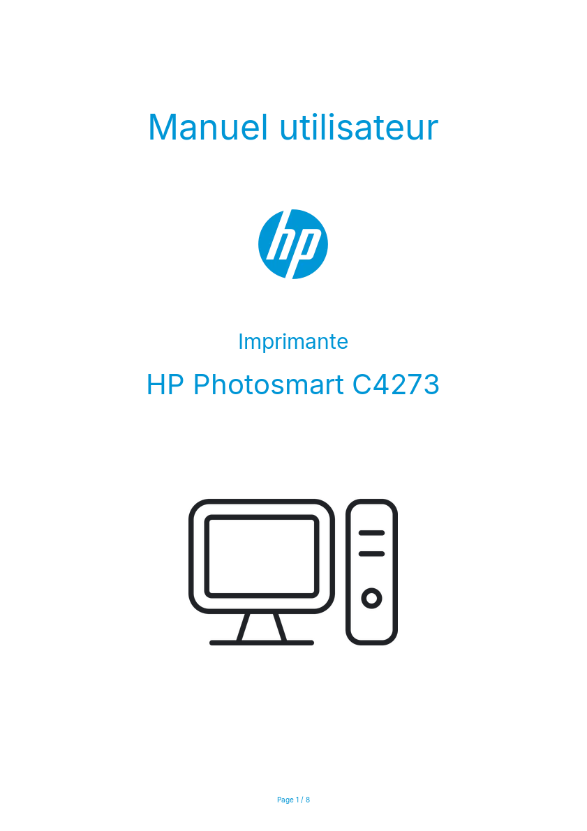 Page n°1 - Manuel utilisateur HP Photosmart C4273