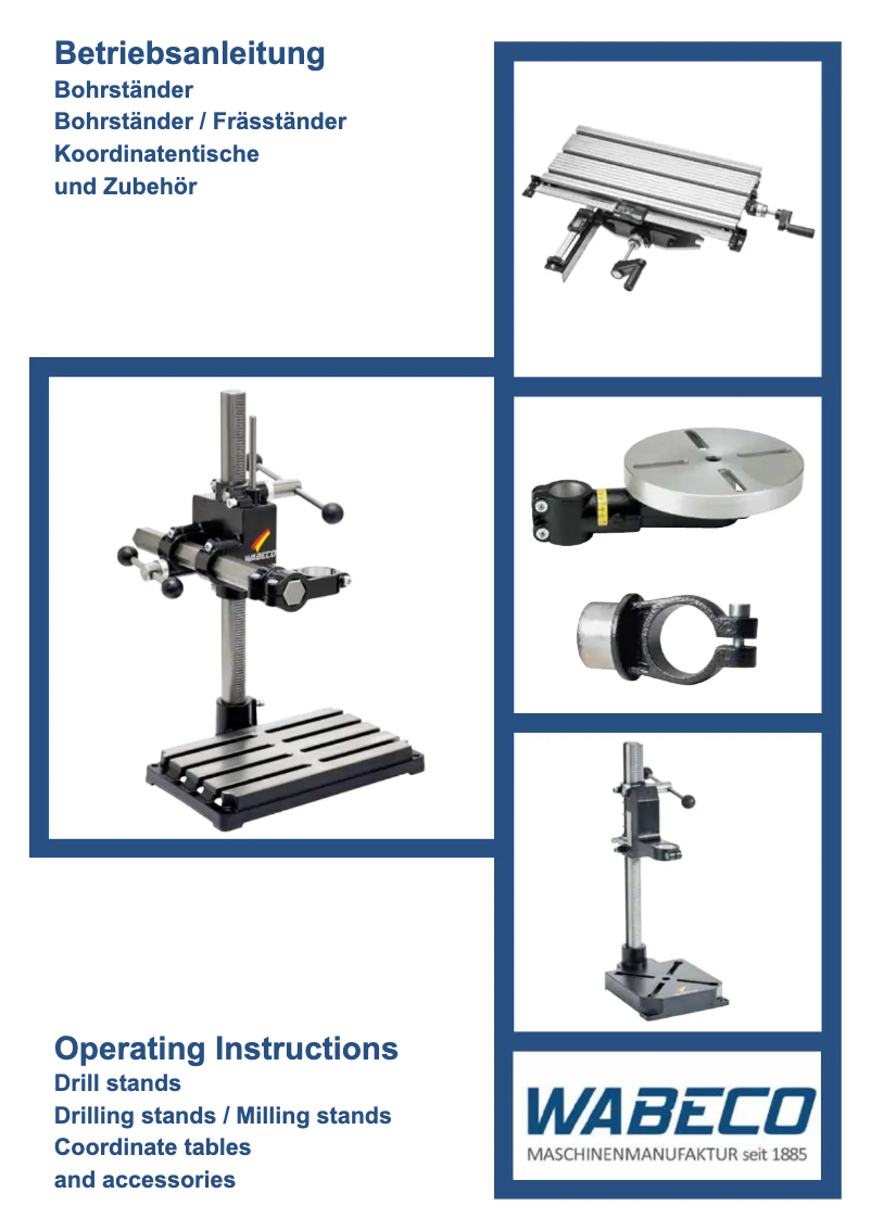 Page 1 de la notice Manuel utilisateur Wabeco BF1240