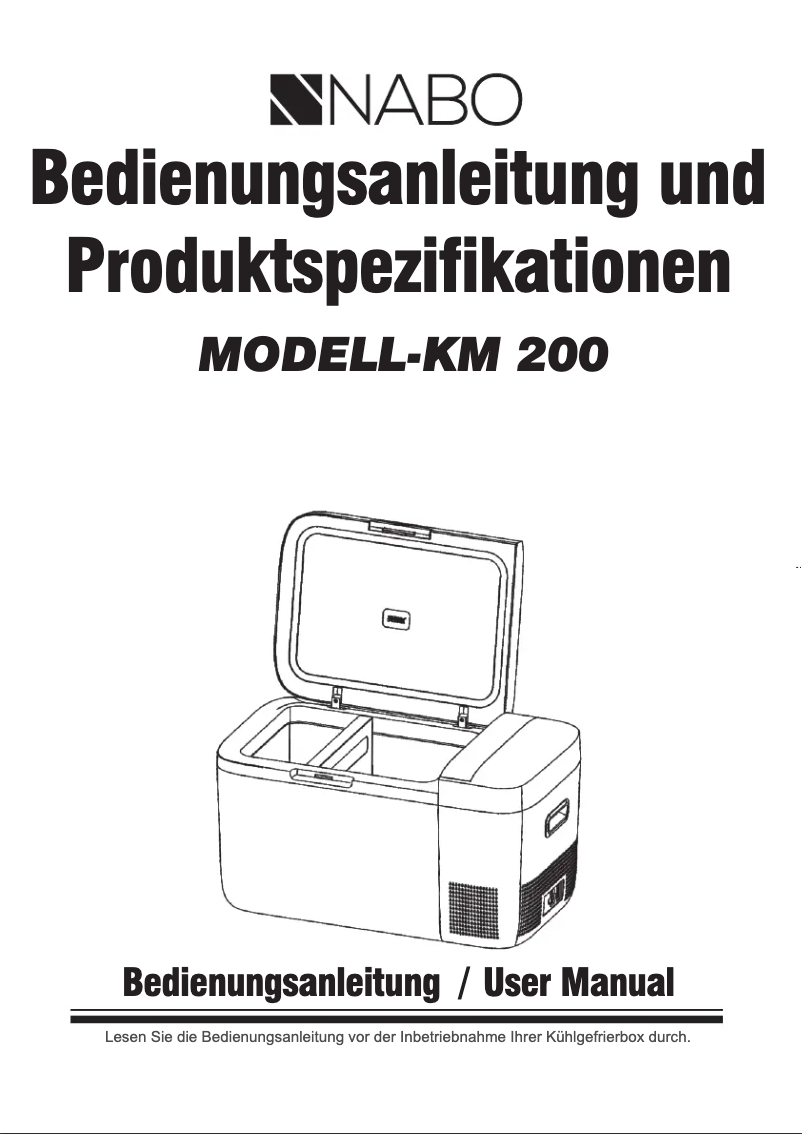 Page 1 de la notice Manuel utilisateur Nabo KM 200