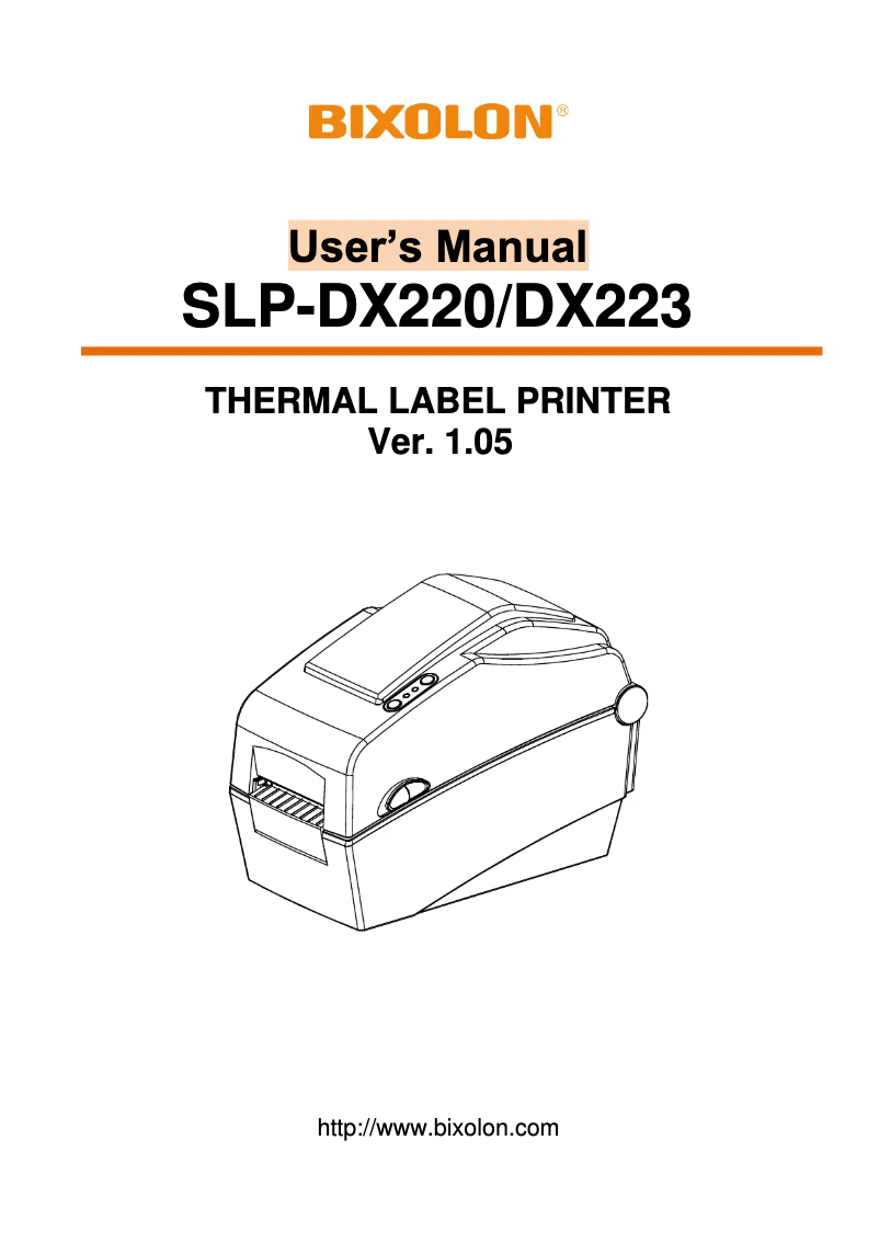 Image de la première page du manuel de l'appareil SLP-DX220BG