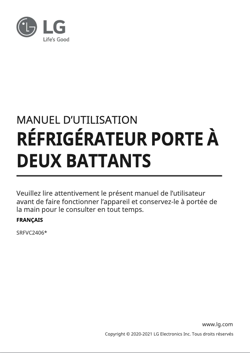 Imagen de la primera página del manual del dispositivo SRFVC2406S