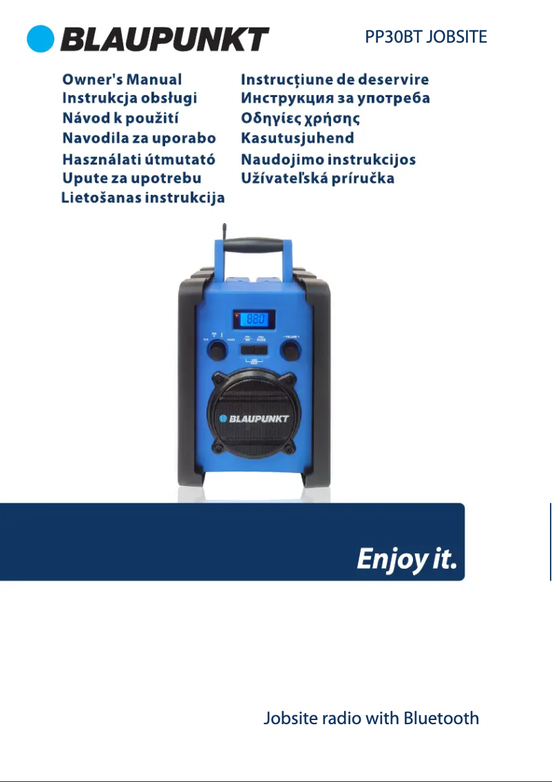 Page n°1 - Manuel utilisateur Blaupunkt PP30BT JOBSITE