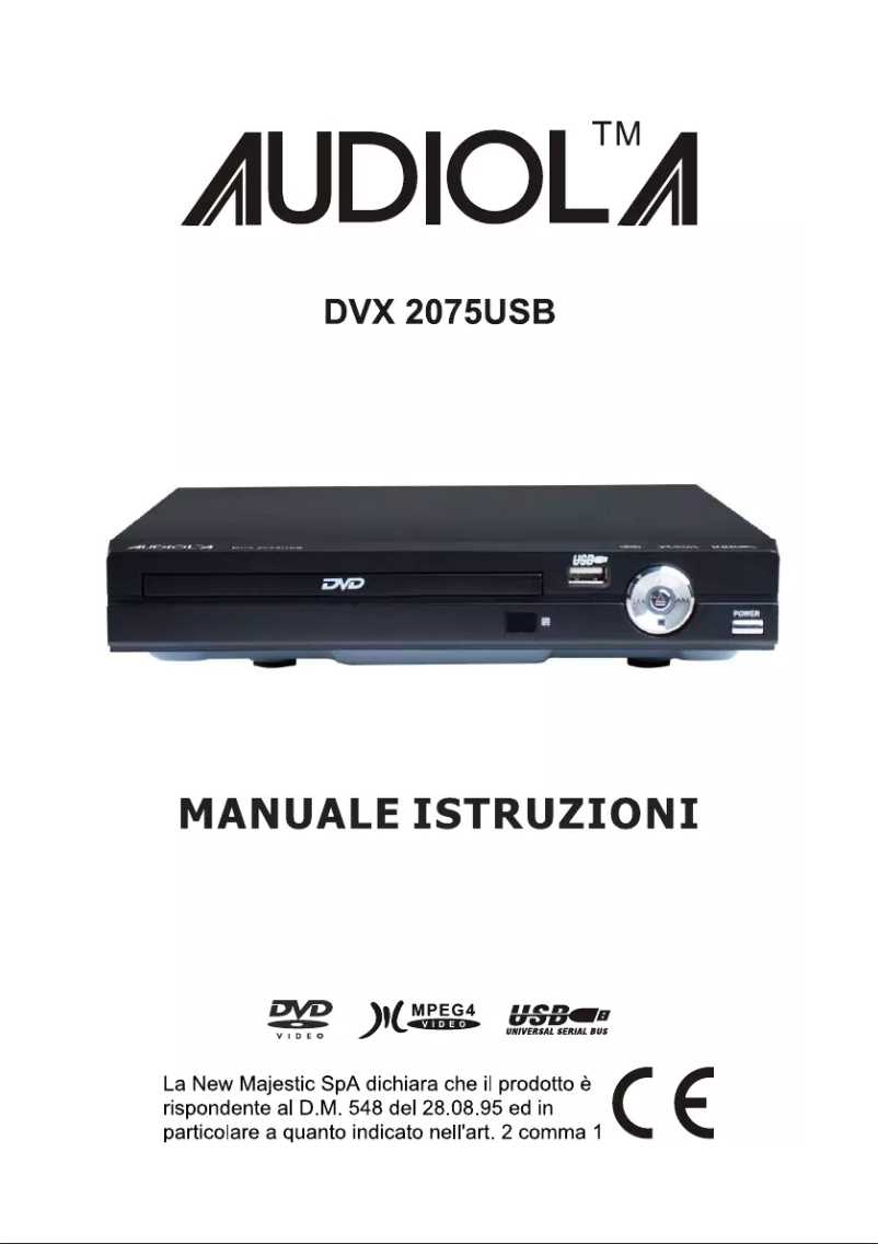 Page n°1 - Manuel utilisateur Majestic DVX-2075 USB