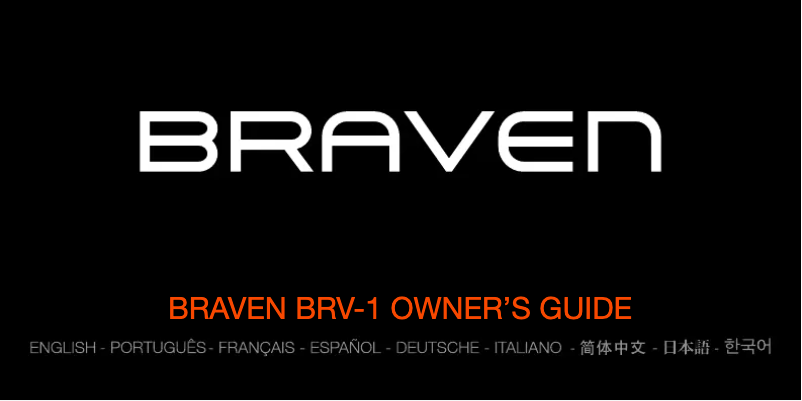 Page n°1 - Manuel utilisateur Braven BRV-1