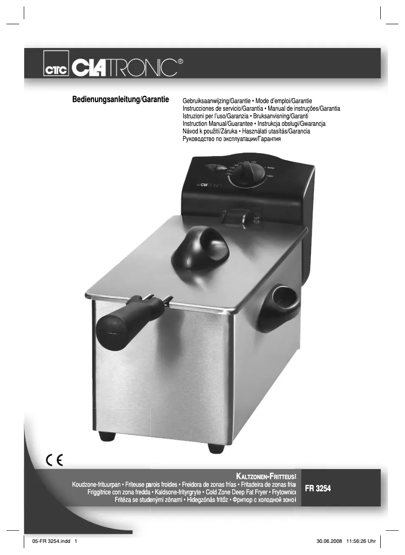 Image de la première page du manuel de l'appareil FR 3254