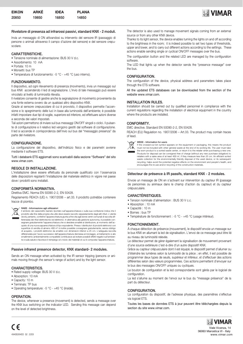 Image de la première page du manuel de l'appareil 20850.N