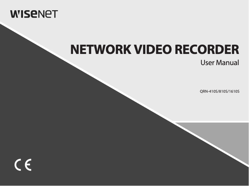 Page n°1 - Manuel utilisateur Wisenet QRN-410