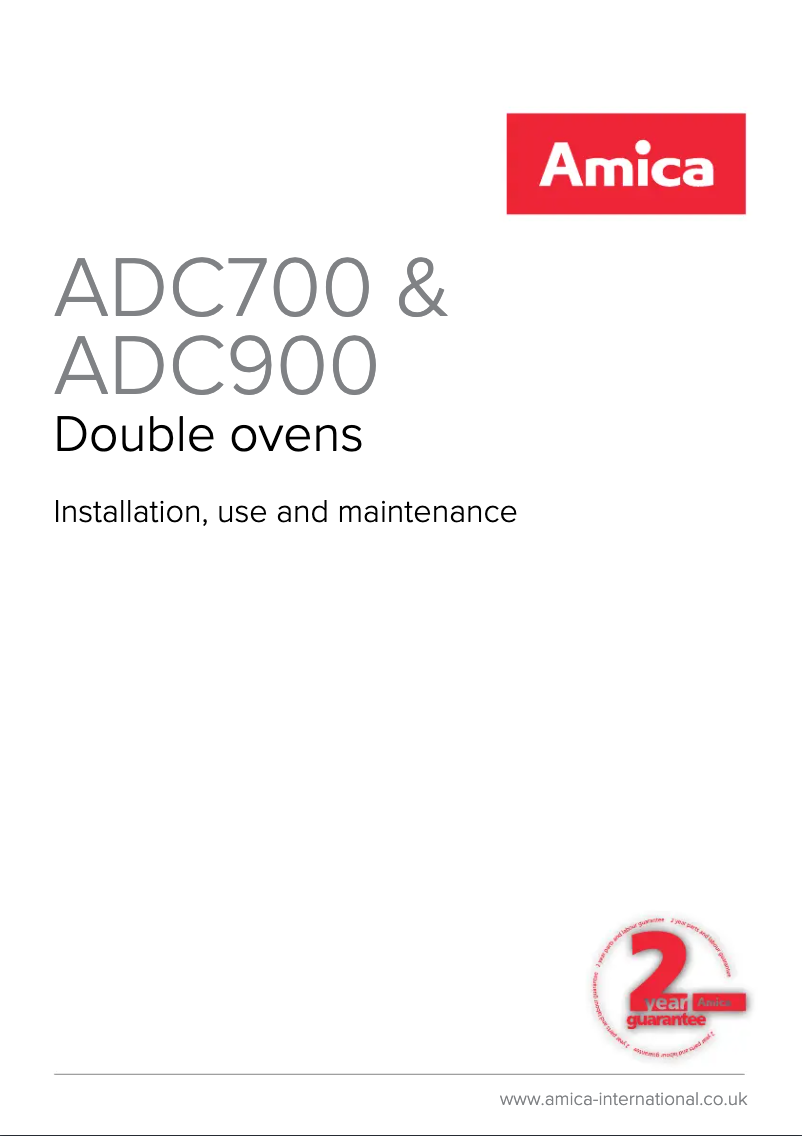 Page 1 de la notice Manuel utilisateur Amica ADC900SS