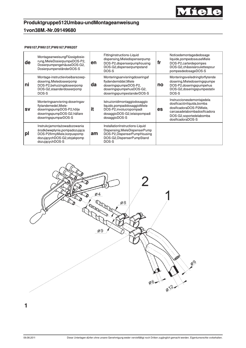 Page 1 de la notice Manuel utilisateur Miele DOS GP3