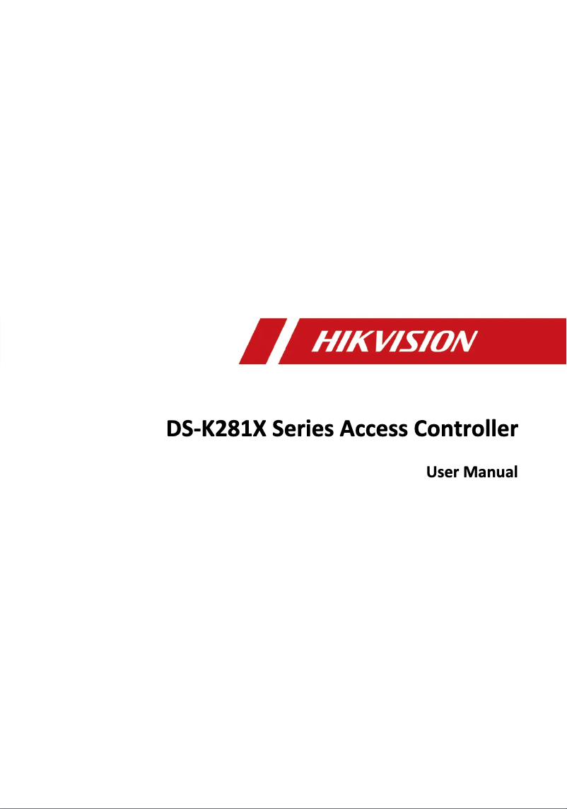 Page 1 de la notice Manuel utilisateur Hikvision DS-K2811