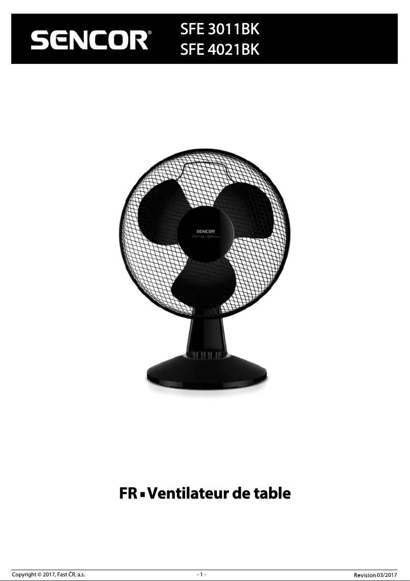 Image de la première page du manuel de l'appareil SFE 4021BK