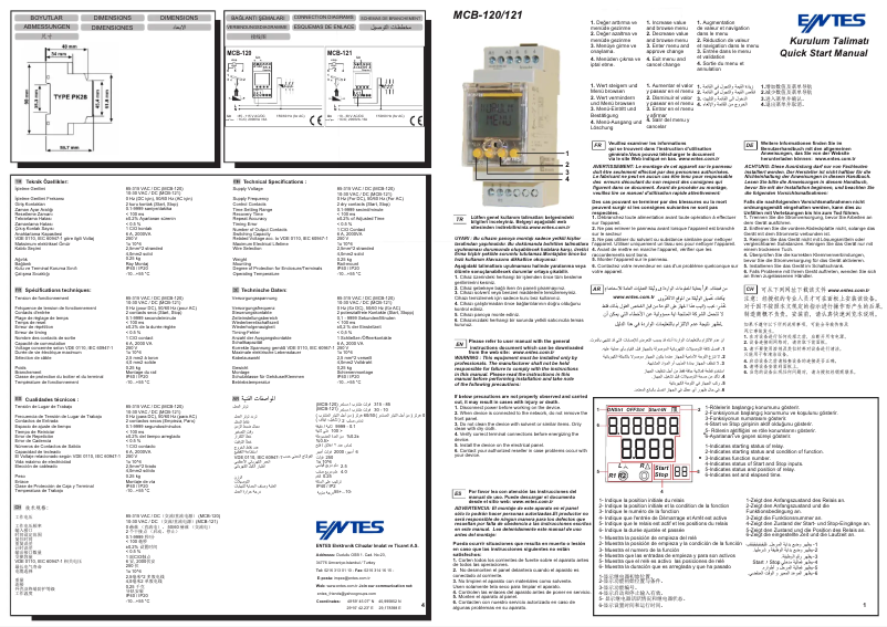 Page n°1 - Guide de démarrage rapide ENTES MCB-120