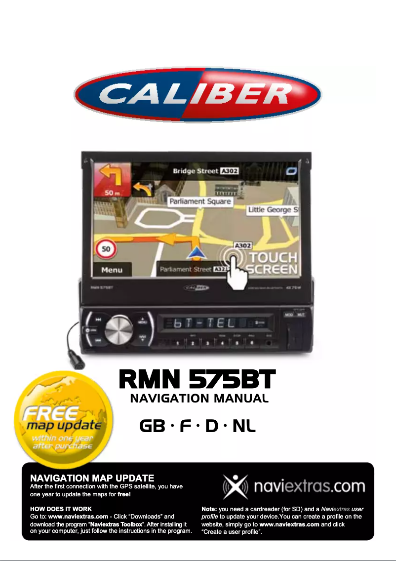 Page 1 de la notice Manuel utilisateur Caliber RMN 575BT