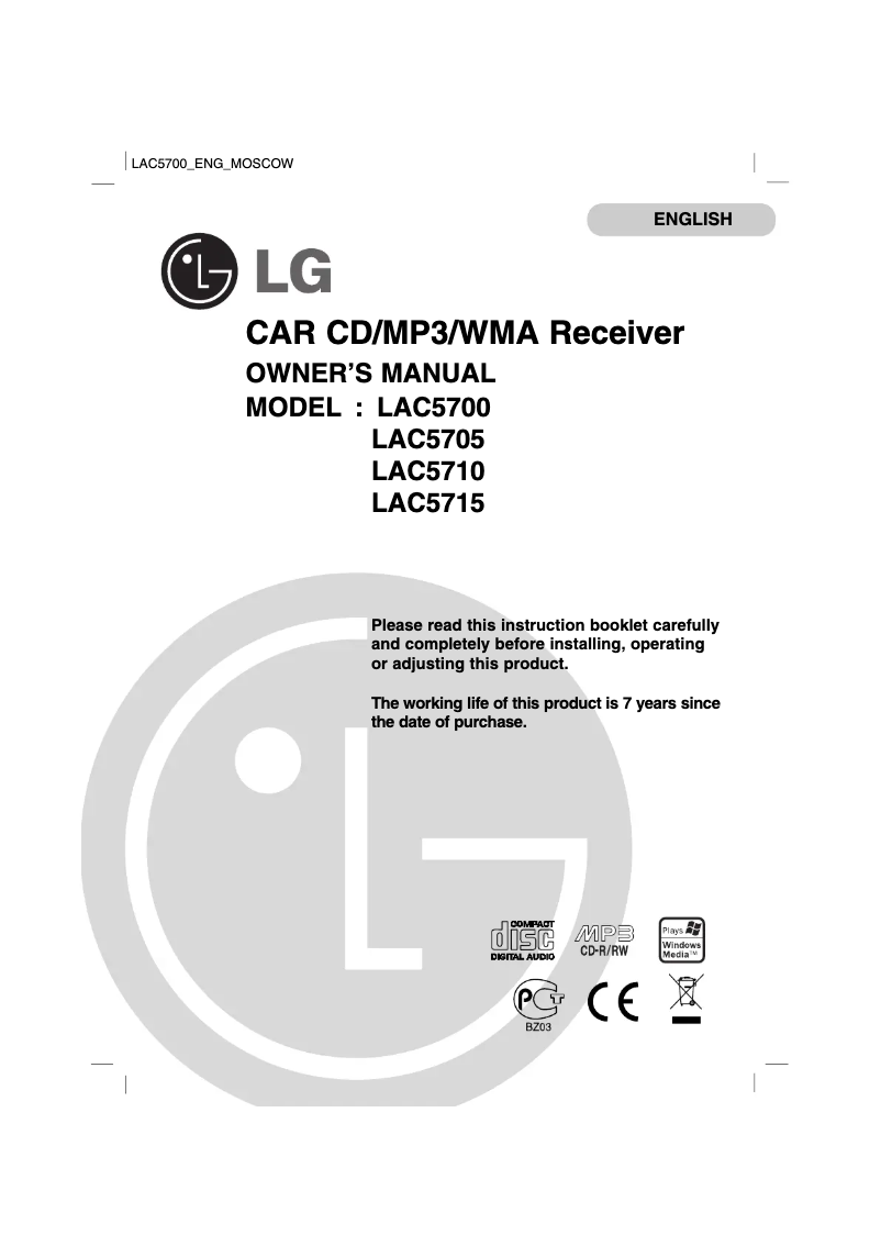 Página 1 del manual Manual de usuario LG LAC5710W