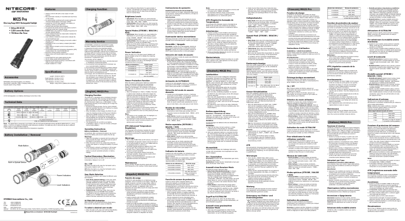 Page n°1 - Manuel utilisateur Nitecore MH25 Pro