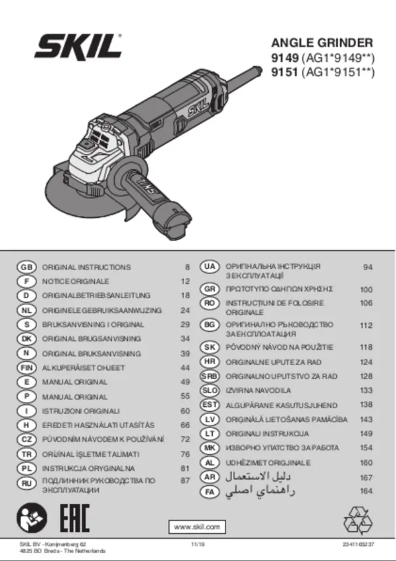 Page n°1 - Manuel utilisateur Skil 9149 GA