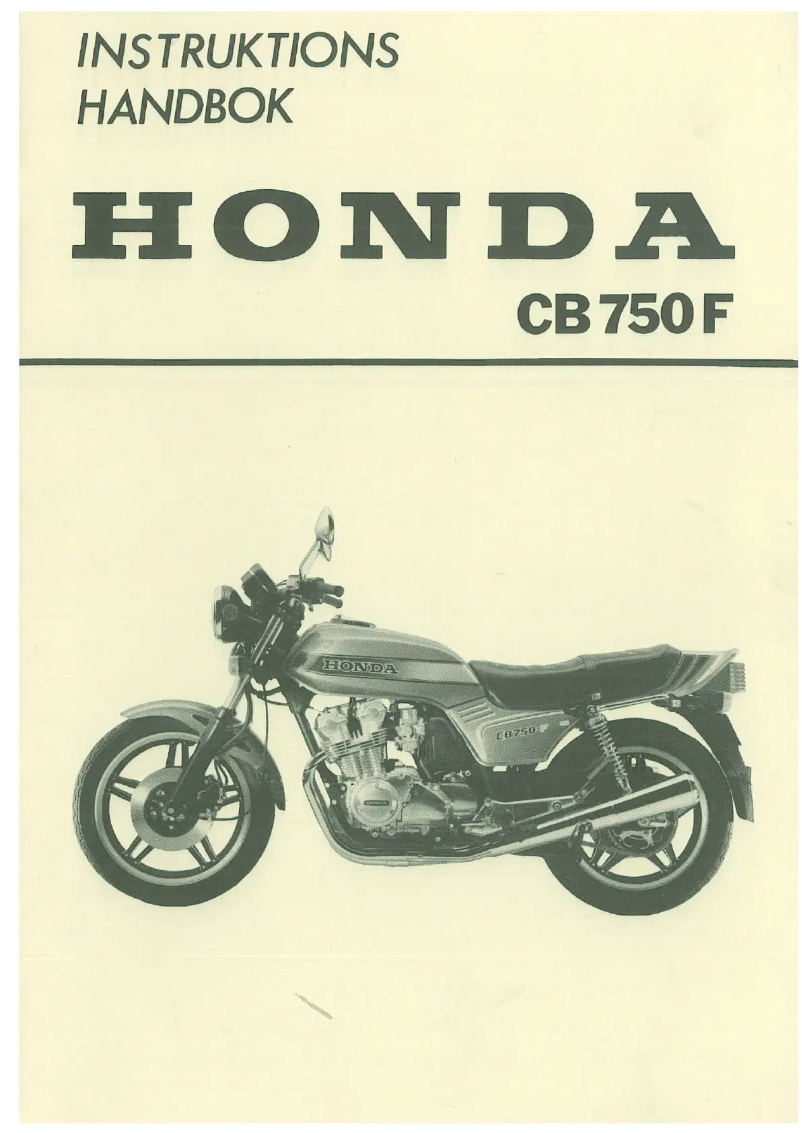 Página 1 del manual Manual de usuario Honda CB 750 F