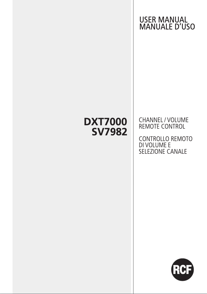 Image de la première page du manuel de l'appareil SV 7982