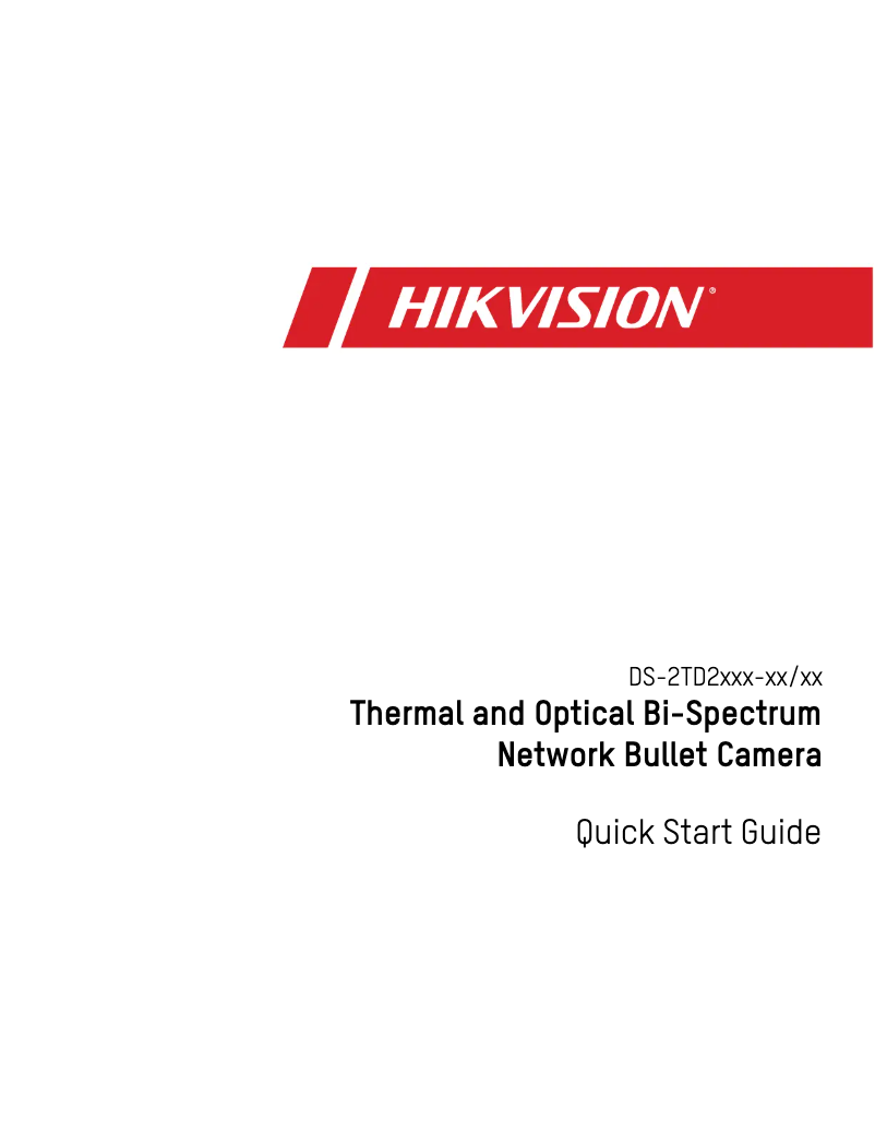 Page 1 de la notice Guide de démarrage rapide Hikvision DS-2TD2617-3/PA