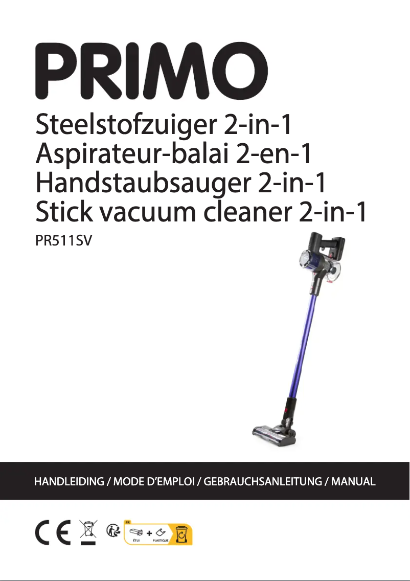 Page 1 de la notice Manuel utilisateur Primo PR511SV