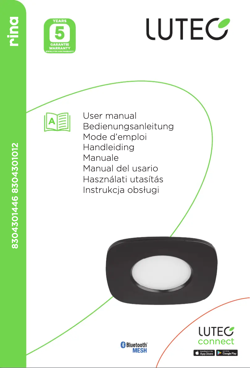 Page n°1 - Manuel utilisateur Lutec Rina