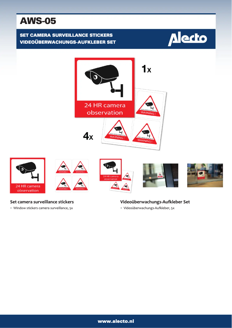 Page 1 de la notice Manuel utilisateur Alecto AWS-05