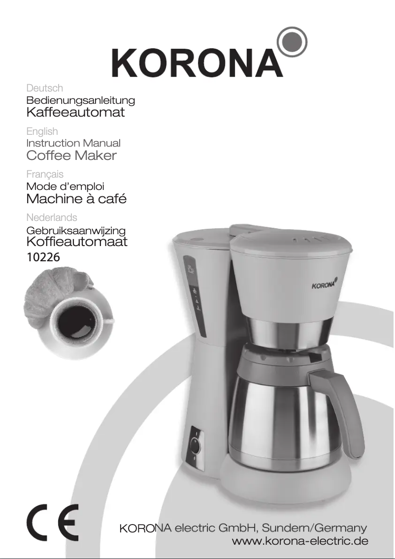 Page n°1 - Manuel utilisateur Korona 10226