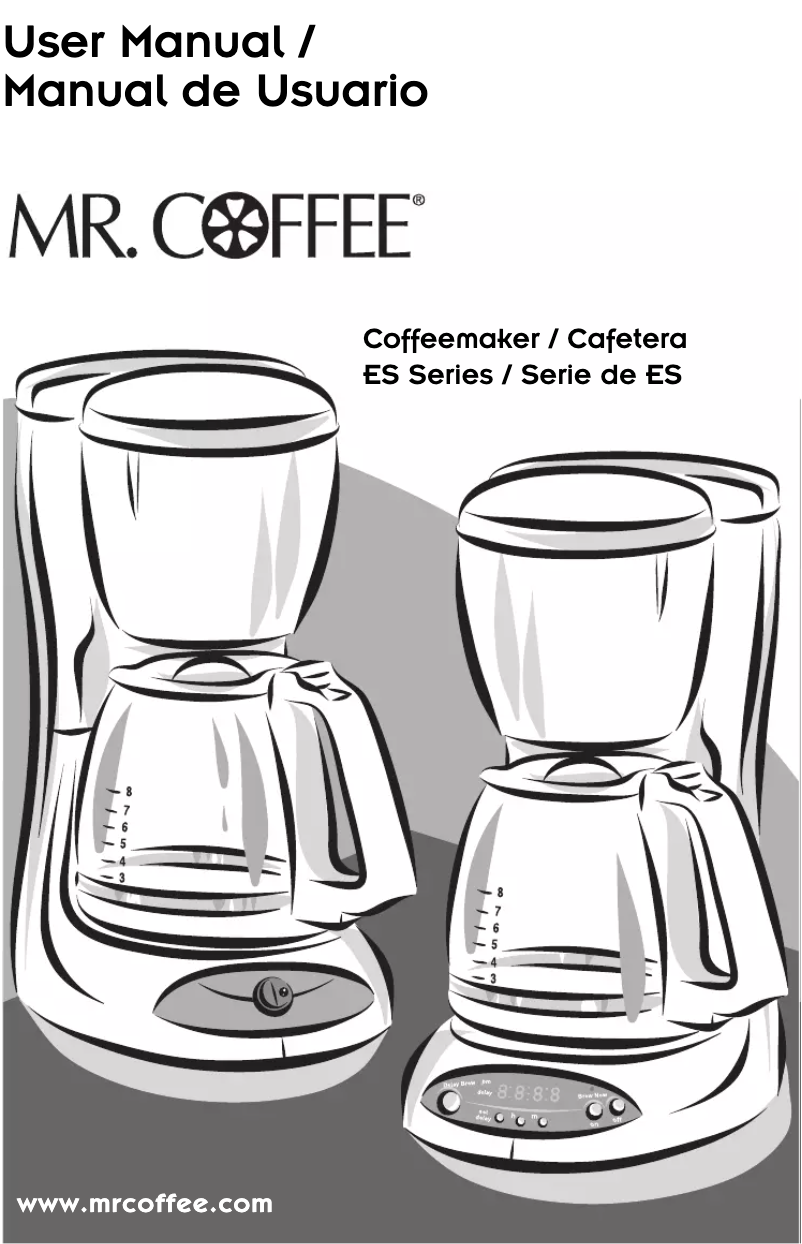 Page 1 de la notice Manuel utilisateur Mr. Coffee ES11