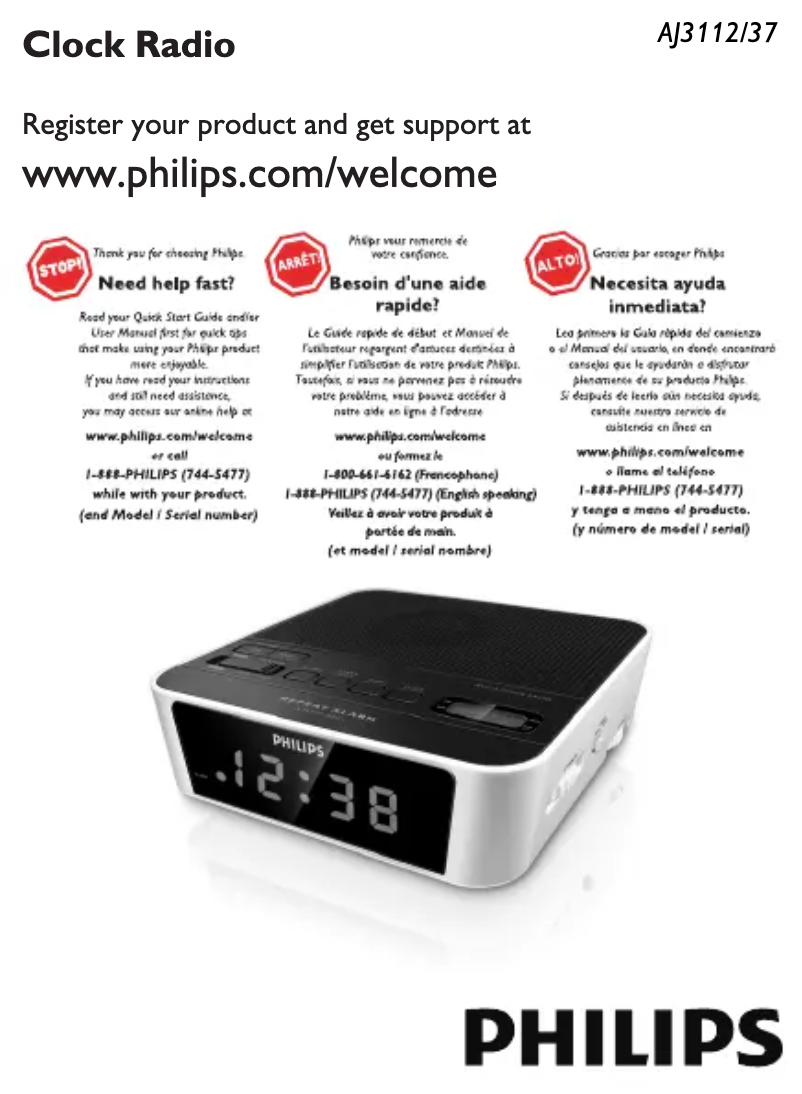 Page n°1 - Manuel utilisateur Philips AJ3112