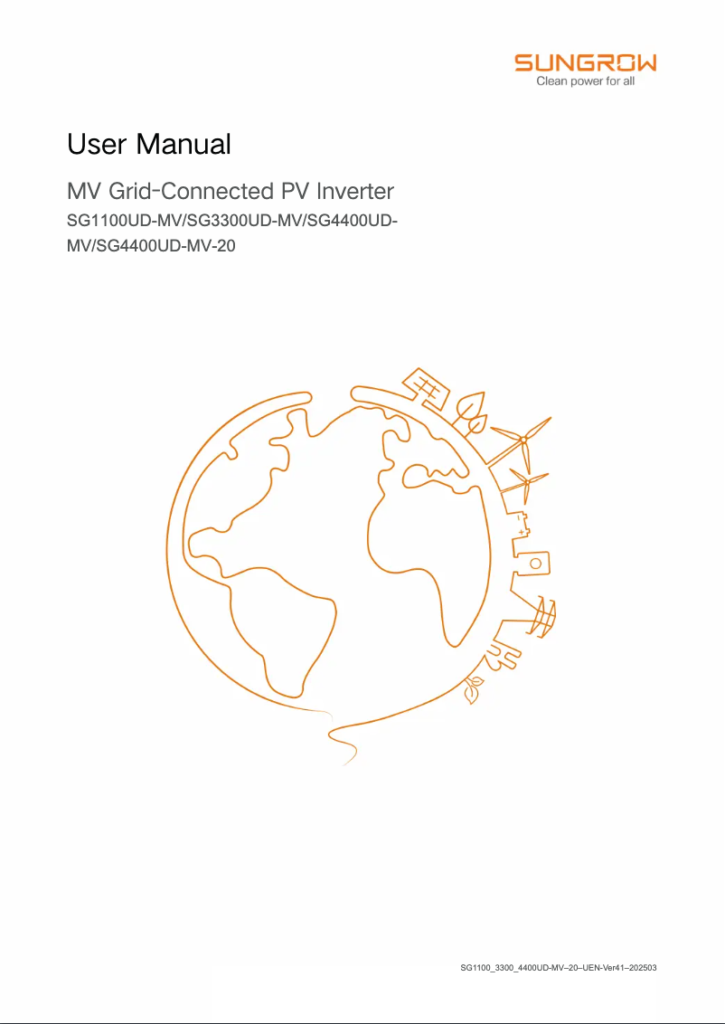 Image de la première page du manuel de l'appareil SG4400UD-MV