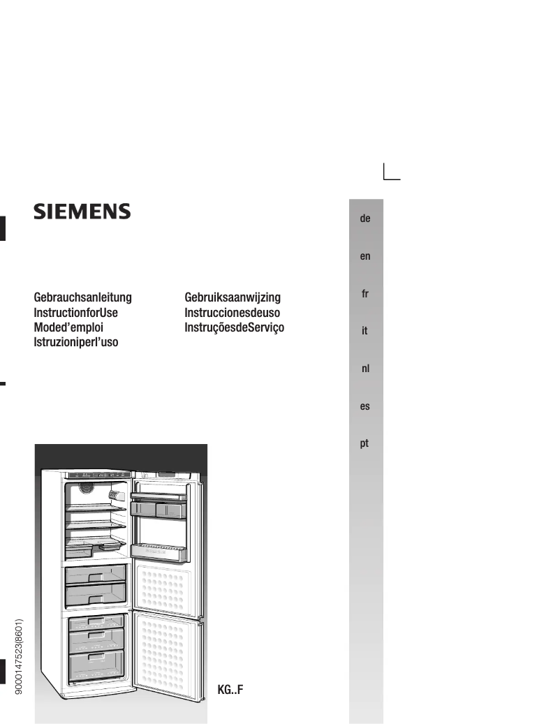 Page n°1 - Manuel utilisateur Siemens KG29FA45