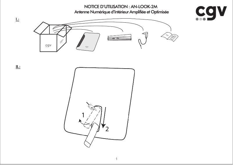 Page n°1 - Manuel utilisateur CGV AN-LOOK-2M