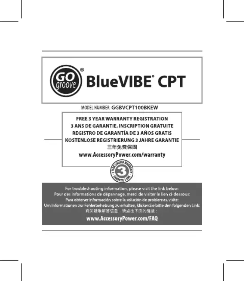 Page n°1 - Manuel utilisateur GOgroove BlueVIBE CPT