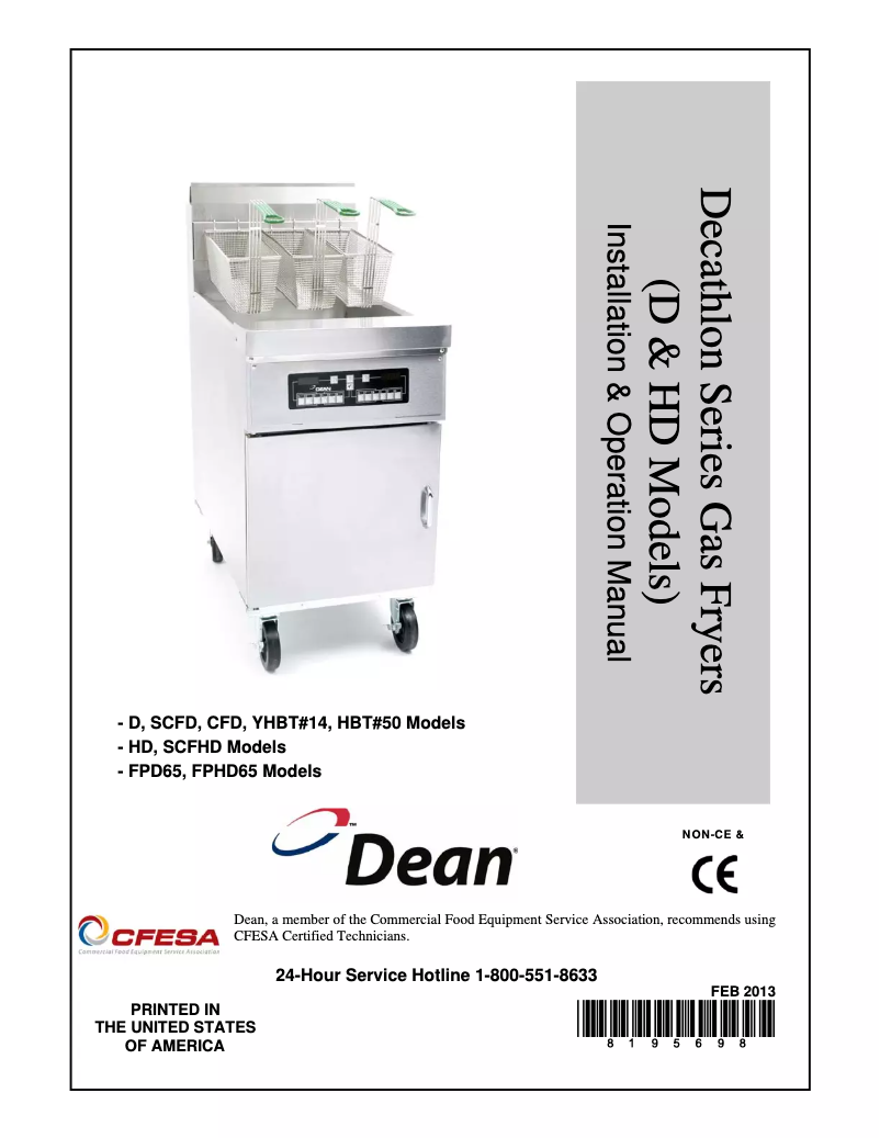 Page 1 de la notice Manuel utilisateur Dean SCFD460G