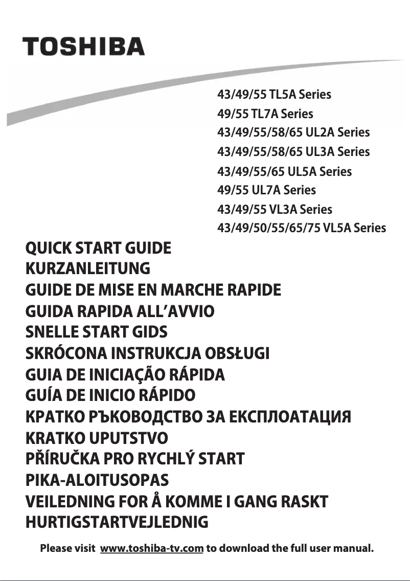 Page 1 de la notice Manuel utilisateur Toshiba 50UL3A63