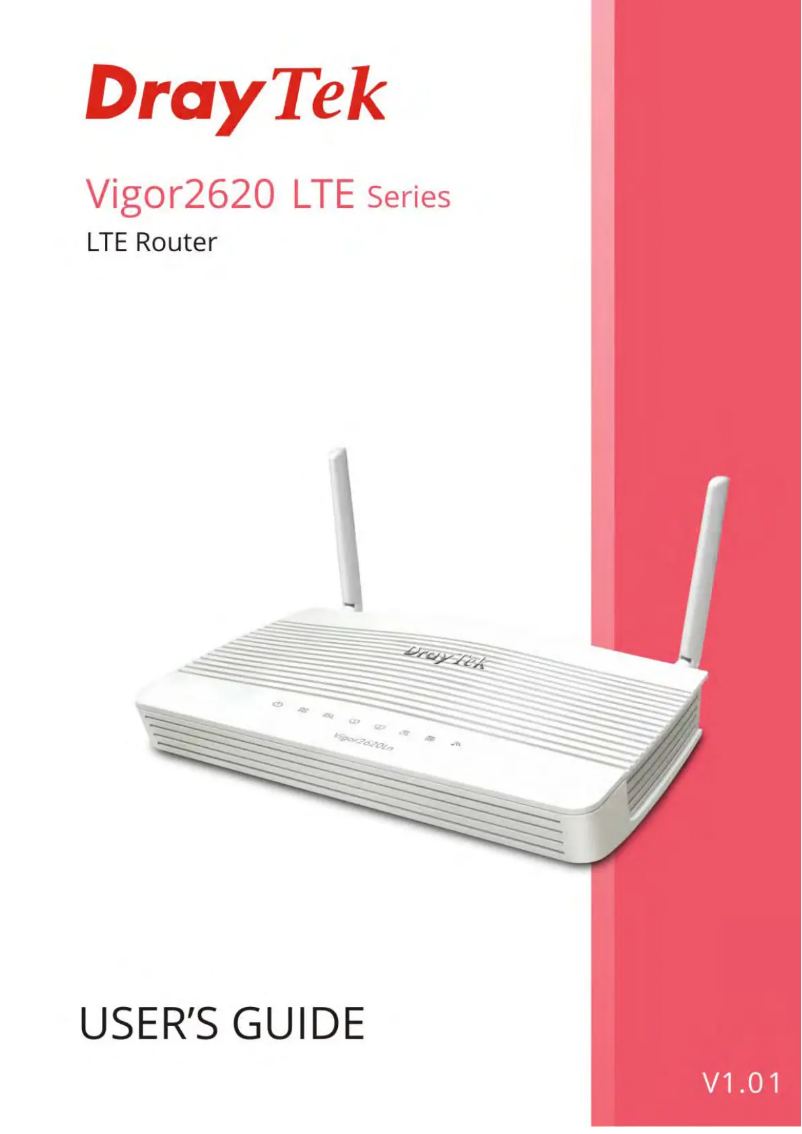 Page 1 de la notice Manuel utilisateur Draytek Vigor 2620L-B
