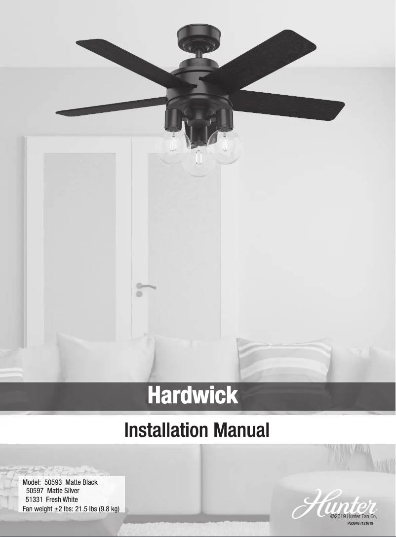 Page n°1 - Manuel utilisateur Hunter Hardwick