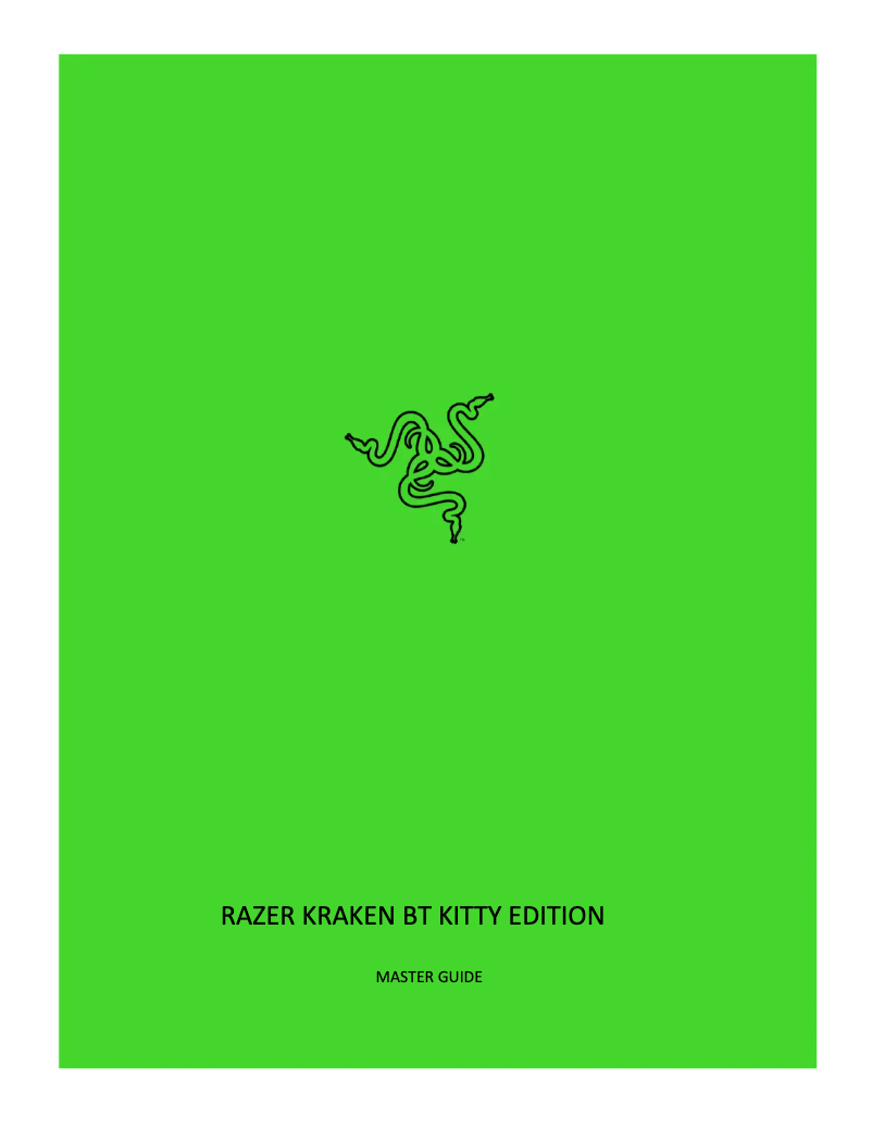 Page 1 de la notice Manuel utilisateur Razer Kraken Kitty Edition