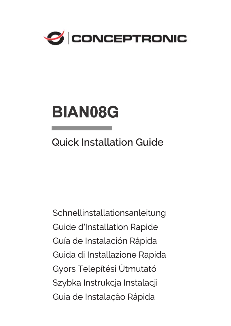 Page 1 de la notice Manuel utilisateur Conceptronic BIAN08G