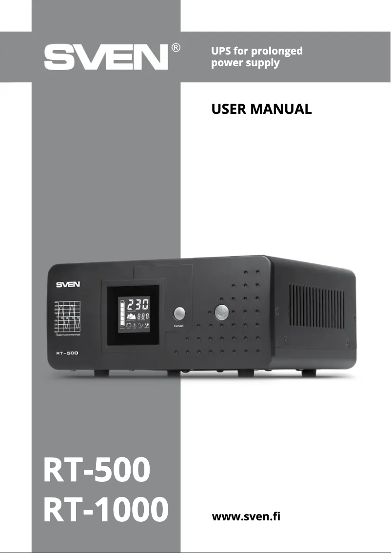 Page n°1 - Manuel utilisateur Sven RT-500