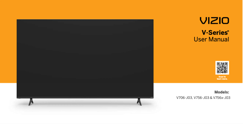 Page 1 de la notice Manuel utilisateur VIZIO V756x-J03