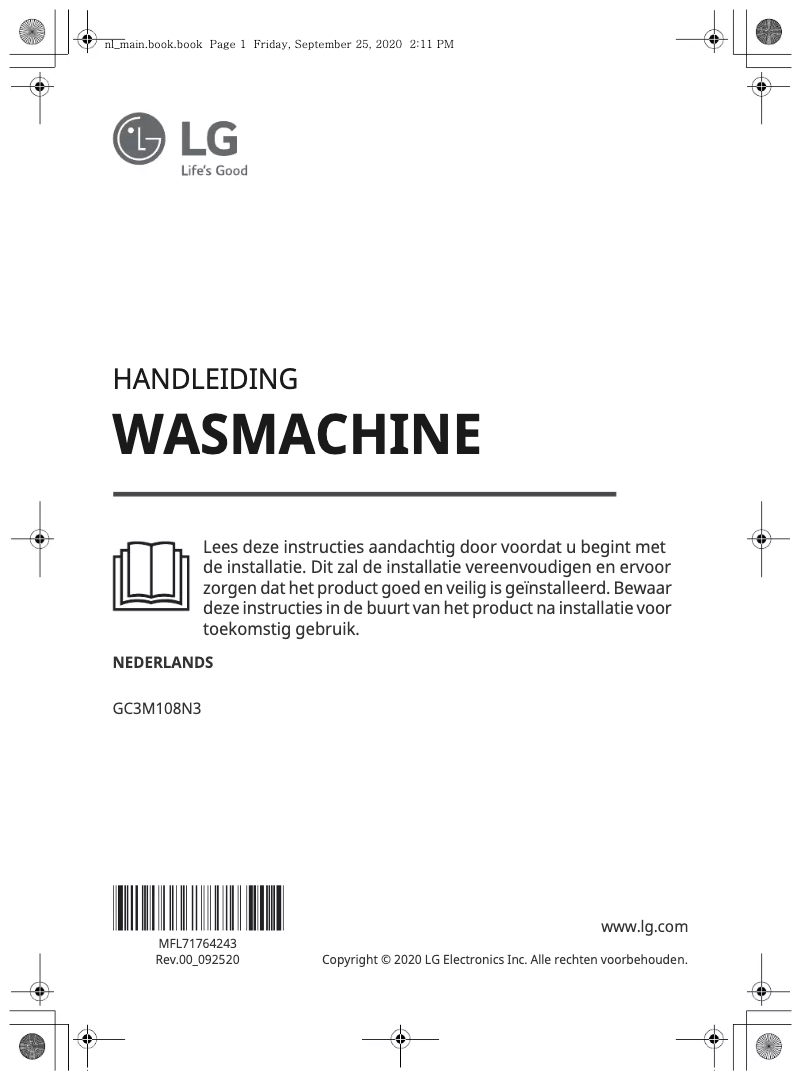 Page n°1 - Manuel utilisateur LG GC3M108N3