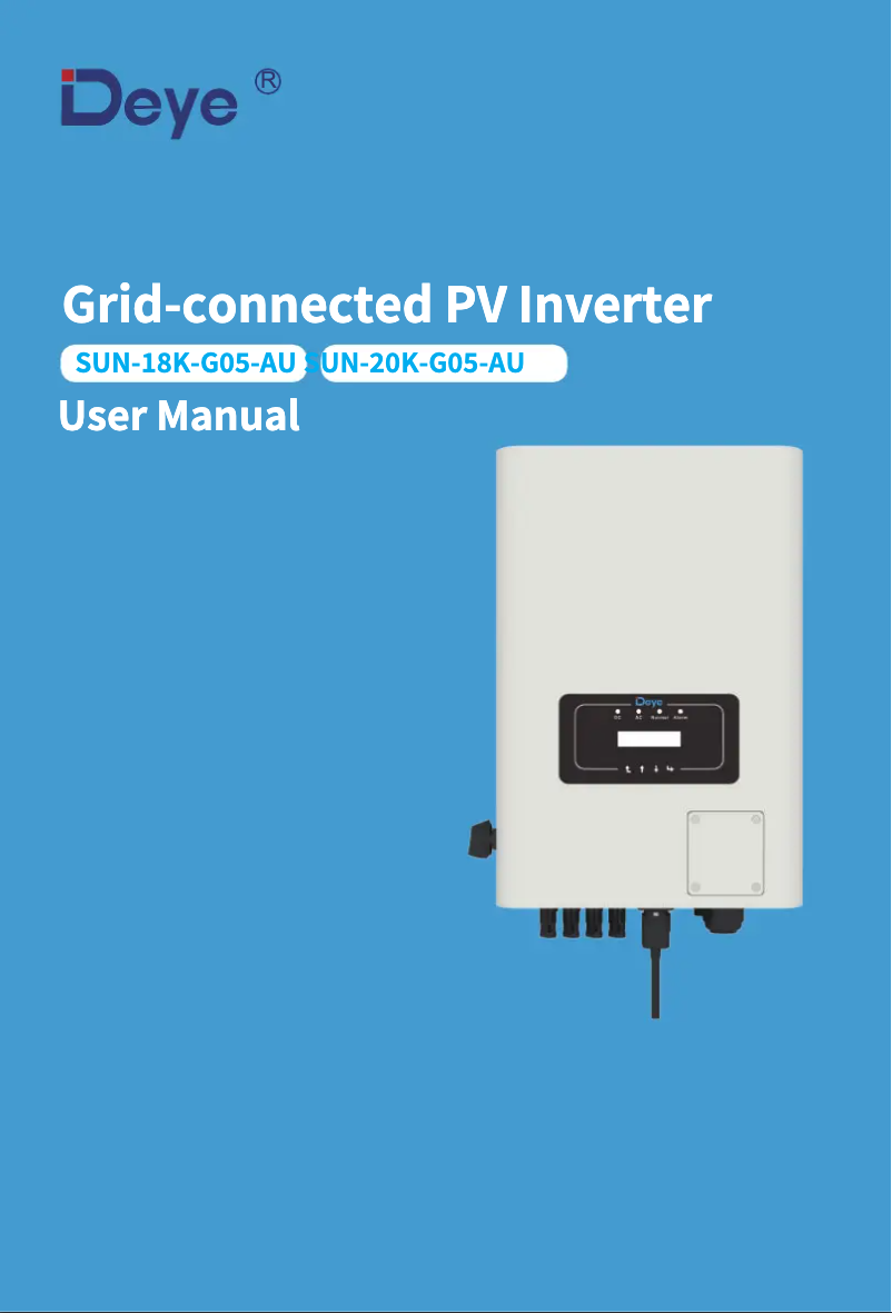 Image de la première page du manuel de l'appareil SUN-20K-G05-AU